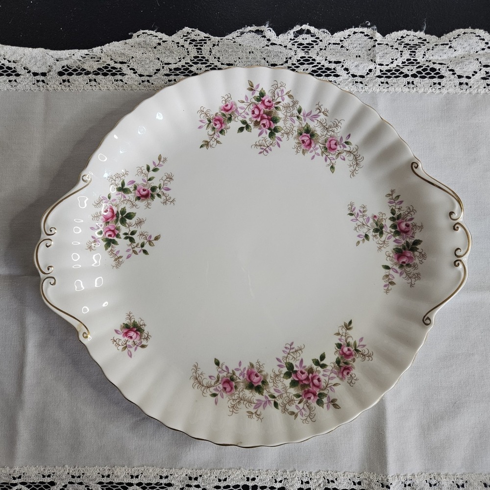 Royal Albert Bone China Lavender Rose Round Serving Platter 9"